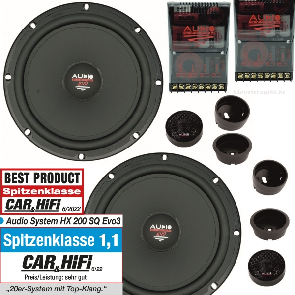 Audio System HX 200 SQ EVO 3 high-end 20cm 2-Wege Lautsprecher 200mm HX-200